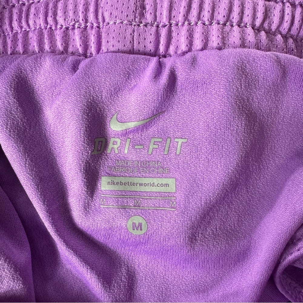 Nike Running Shorts Purple Dri-Fit Size Medium w/ Liner Brief - Picture 7 of 7